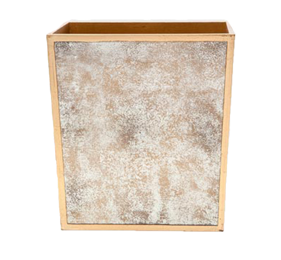 Atwater Wastebasket in Antique Gold