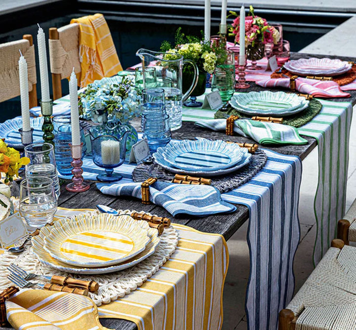 Cabana Stripe Melamine Dessert/Salad (2 colors)