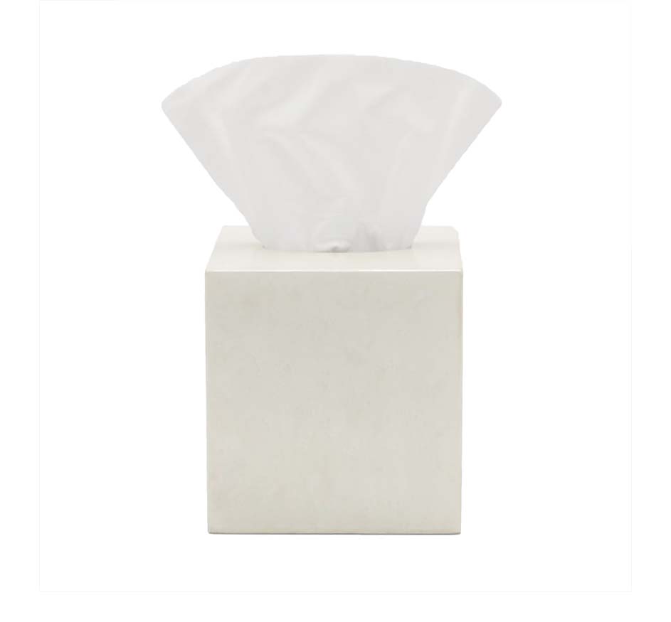 Charlotte Boutique Tissue Box In White