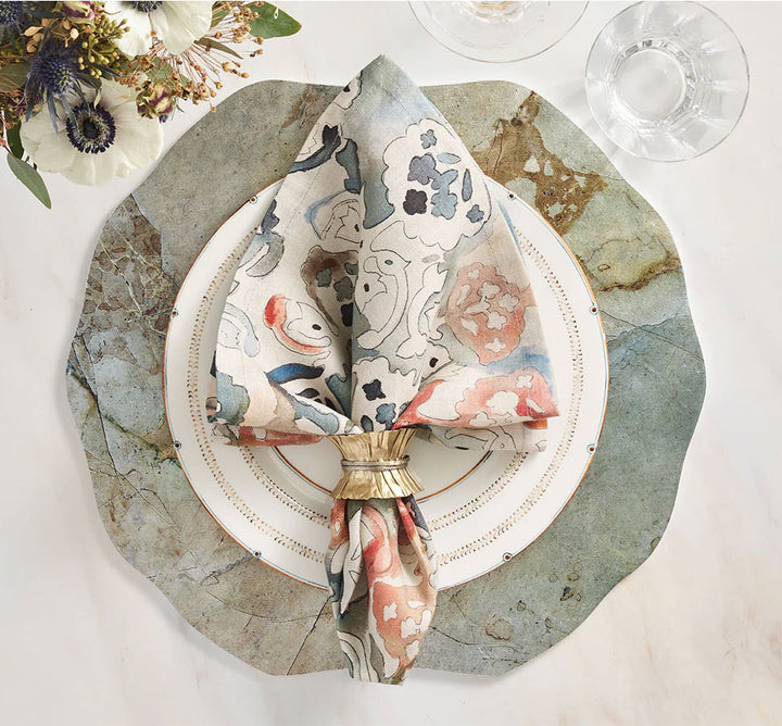 Clinched Napkin Ring in Gold & Silver