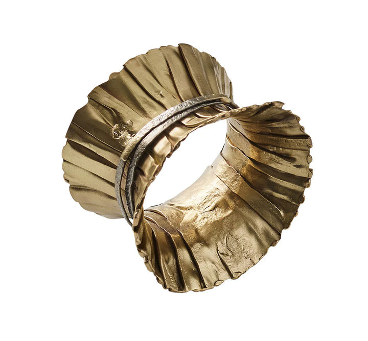 Clinched Napkin Ring in Gold & Silver