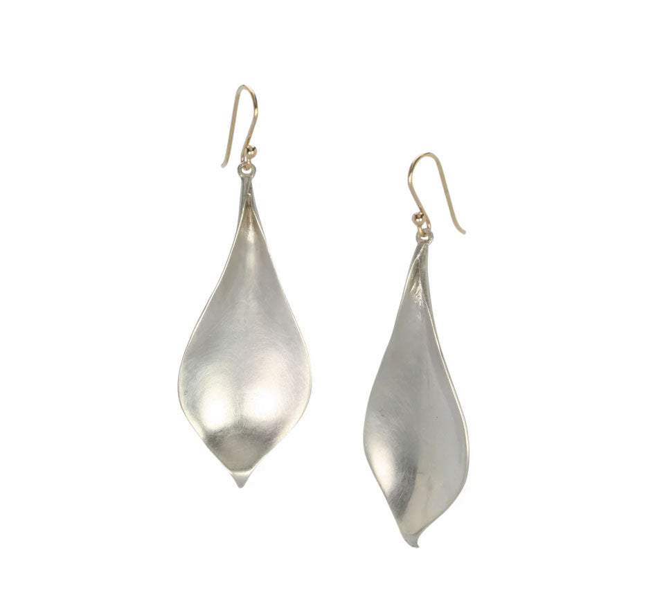 Crocus Petal Earring in Sterling Silver