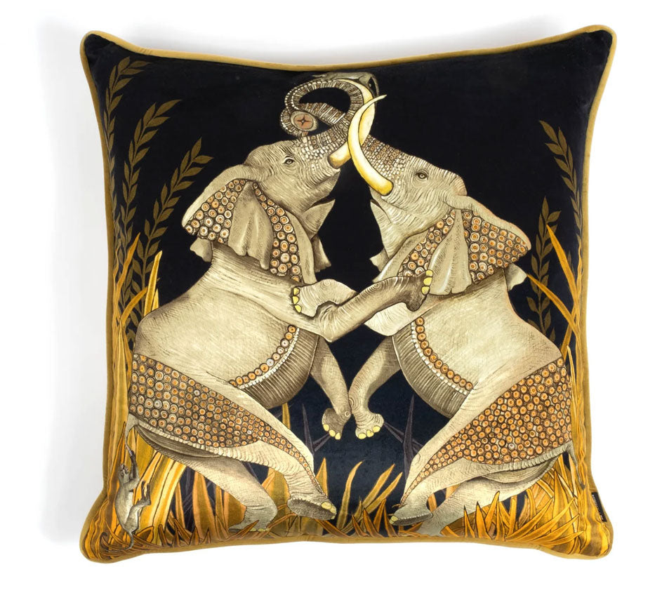 Dancing Elephants Pillow