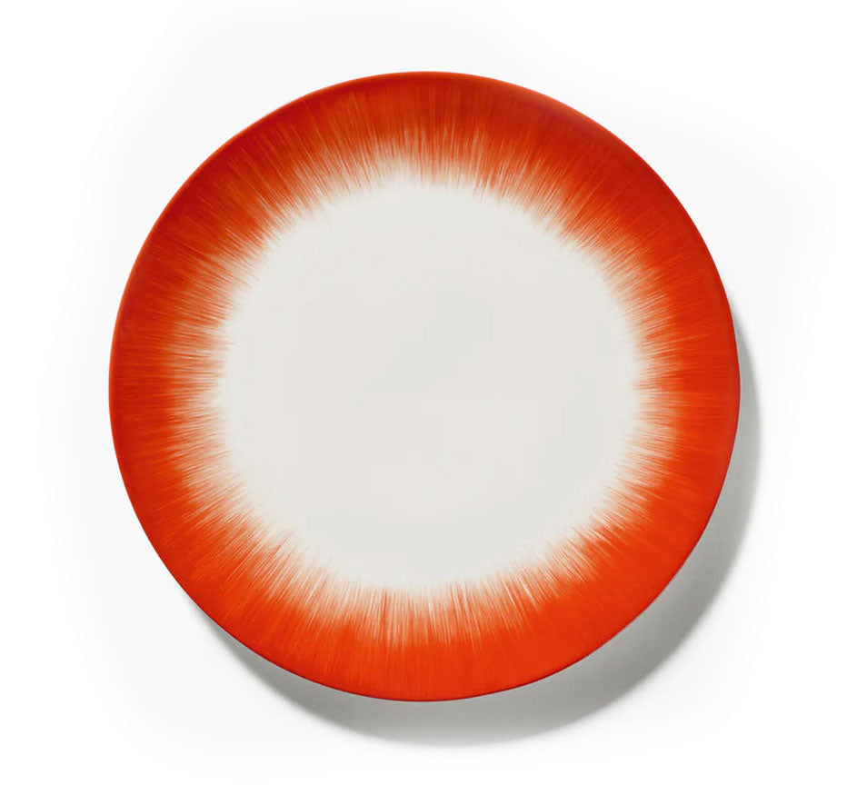 Dé Dinnerware Dinner Plate 11": Variation 5 E In Red
