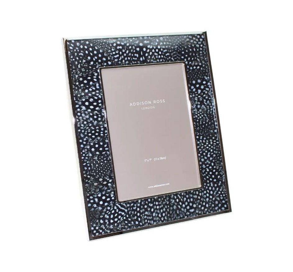 Faux Windsor Spotty Photo Frame in Silver 5x7