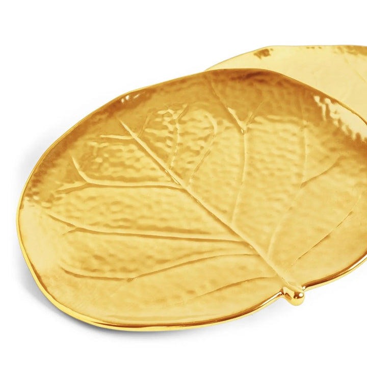 Botanical Leaf Tidbit Plate