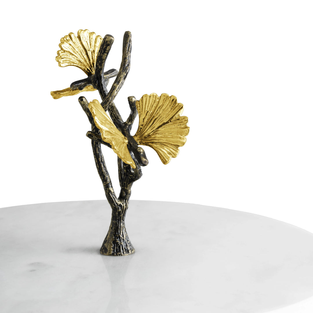Butterfly Ginkgo Marble Etagere