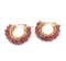 Diddi Beaded Hoop Earrings (5 Colors)