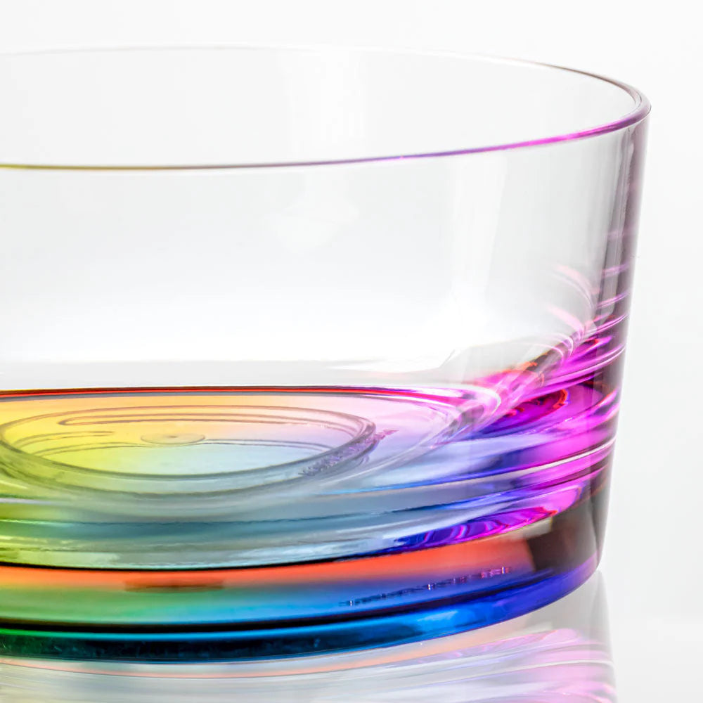 Teardrop  Rainbow Acrylic Salad Bowl