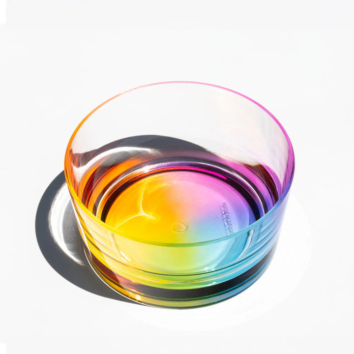 Teardrop  Rainbow Acrylic Salad Bowl