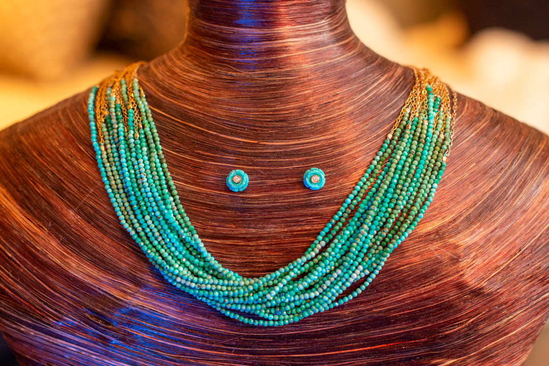 Golden Dolores Turquoise Necklace