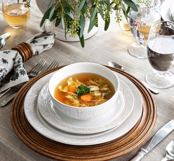 Blenheim Oak Side/Cocktail Plate - Whitewash