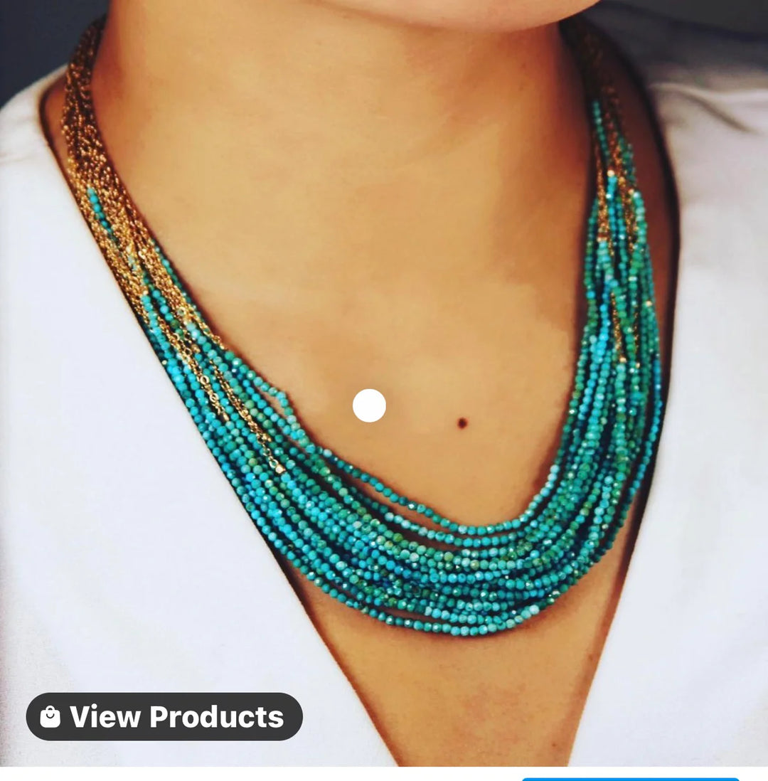 Golden Dolores Turquoise Necklace