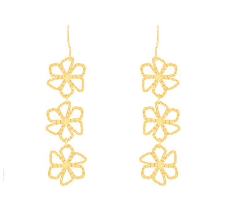 India 3 Flower Earrings