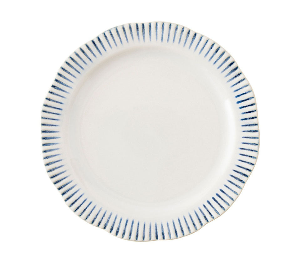 Sitio Striped Salad Plate In Delft Blue