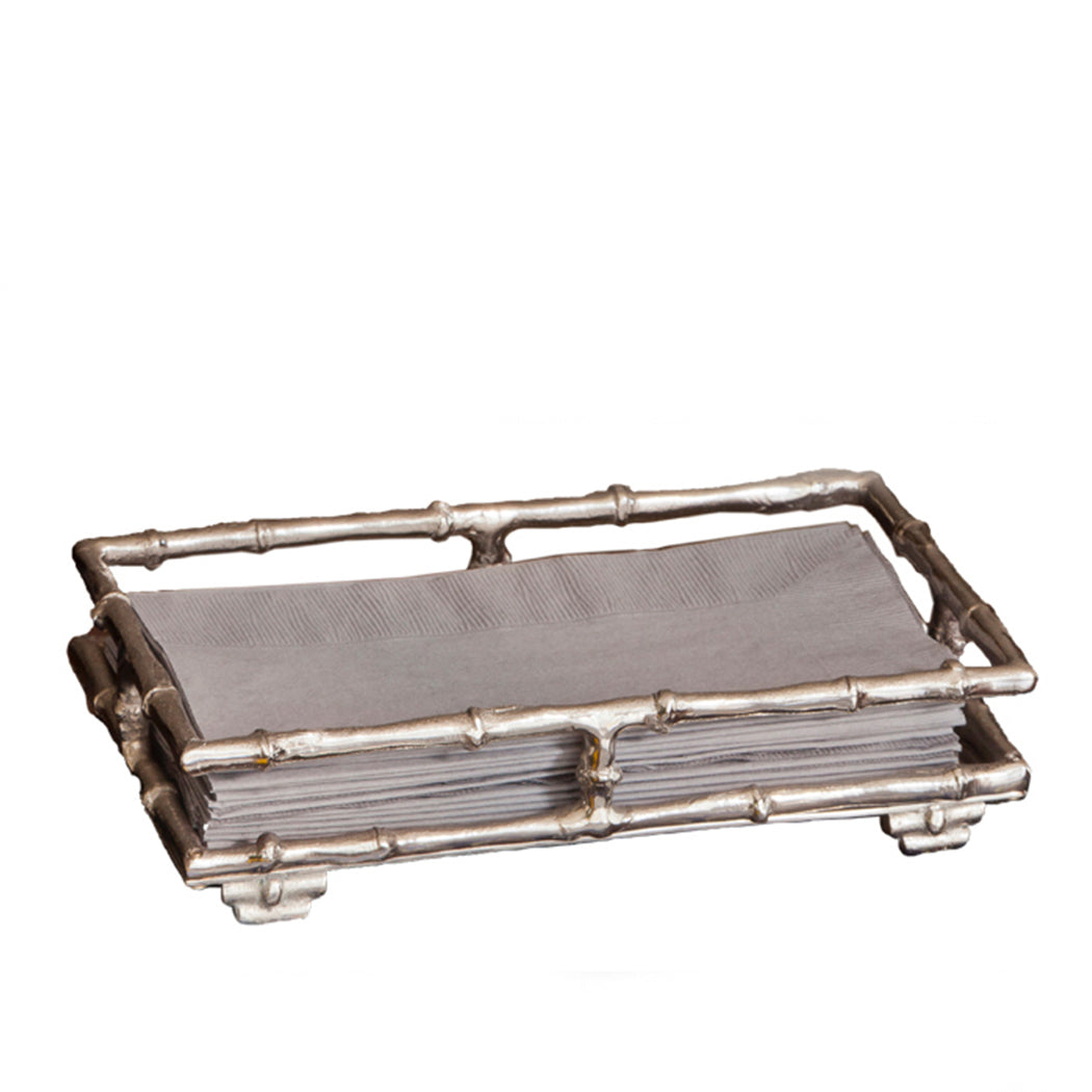 Bamboo Guest Towel Holder Nickel