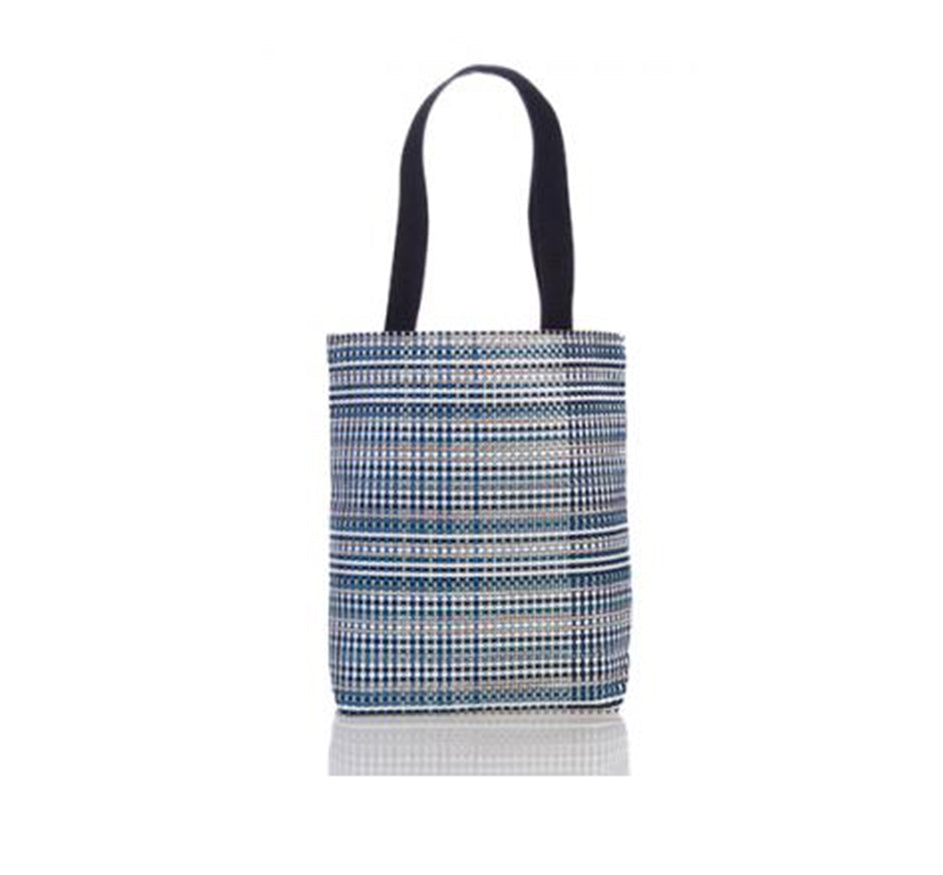 Grid Small Essential Tote in Blue