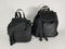 Backpack in Woven Leather Black In Two Sizes