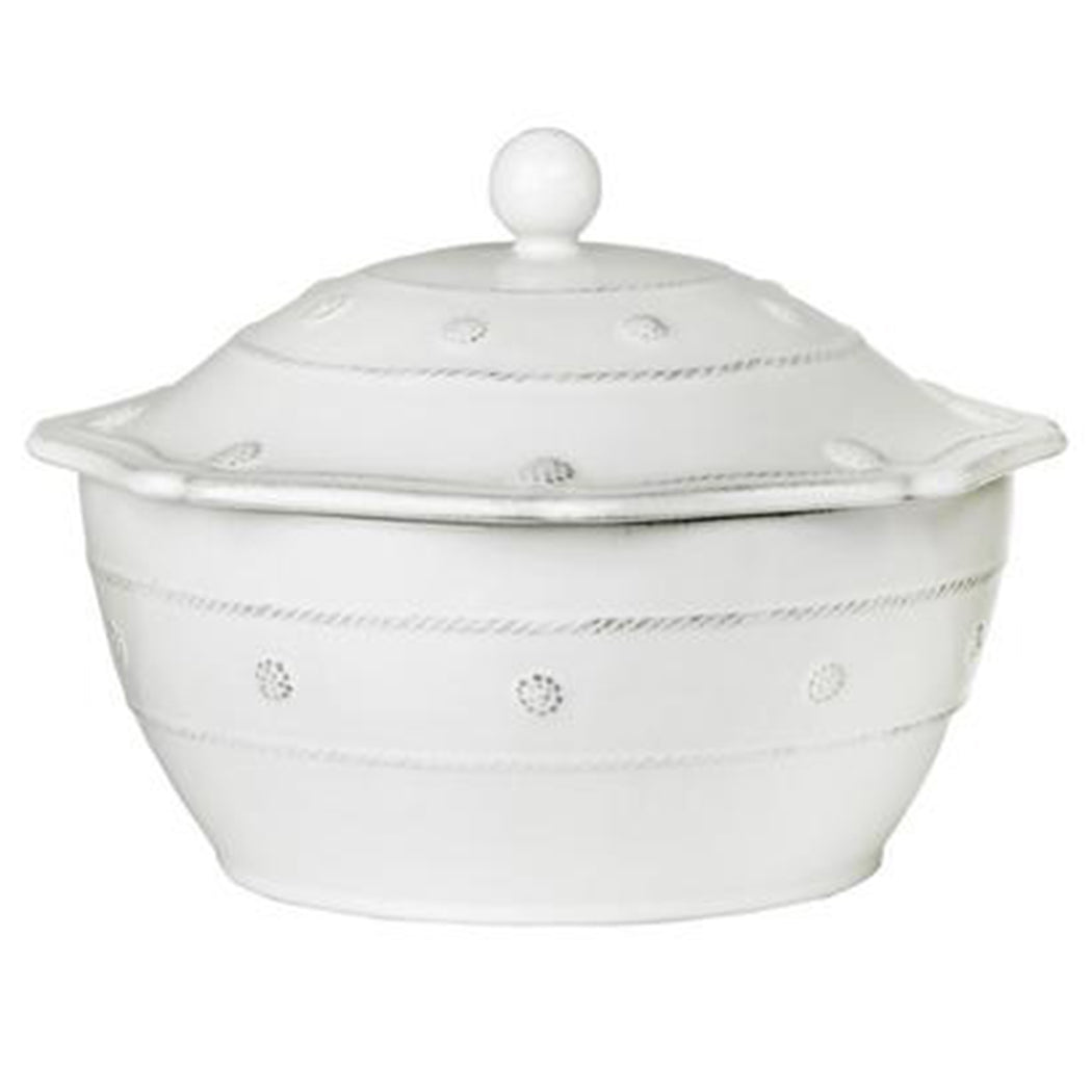 Berry & Thread Whitewash Large Covered Casserole