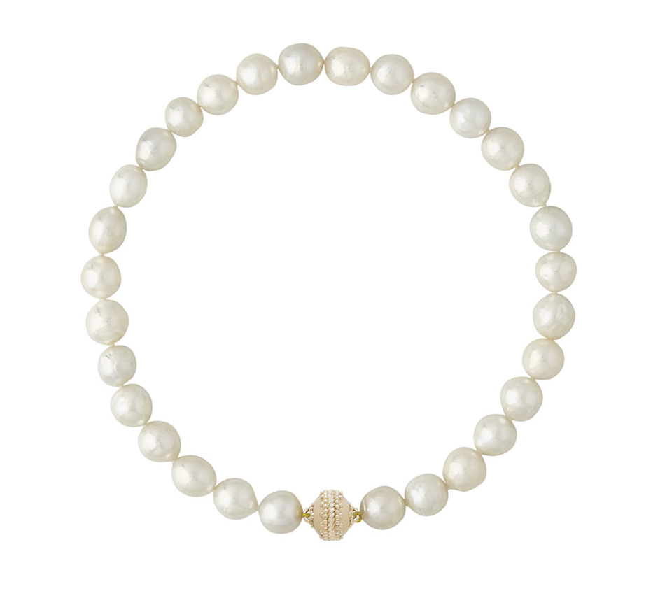 White Baroque Pearl Necklace