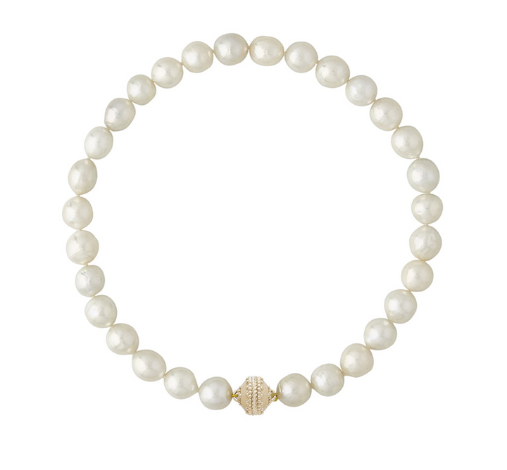 White Baroque Pearl Necklace