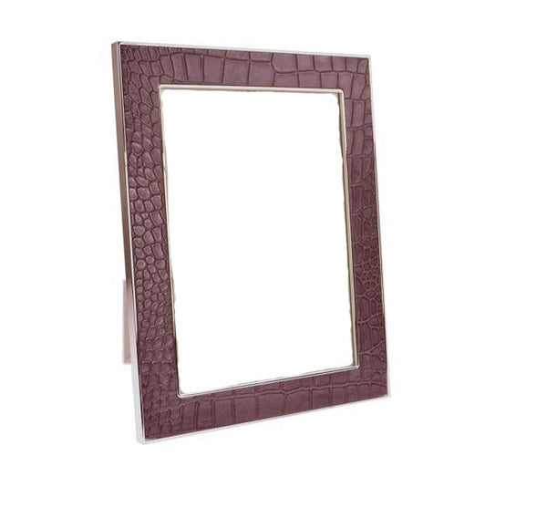5 x 7 Faux Croc Frame in Chocolate