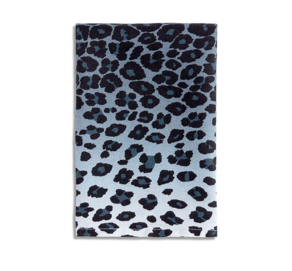 Linen Sateen Napkin in Leopard Blue (DISCONTINUED 4/2O24)