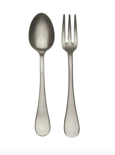 Bresica Serving Utensils in Champagne Pewter