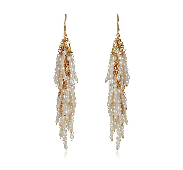 Firecracker Earrings in Pearl