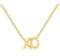 Gold XO Initial Necklace
