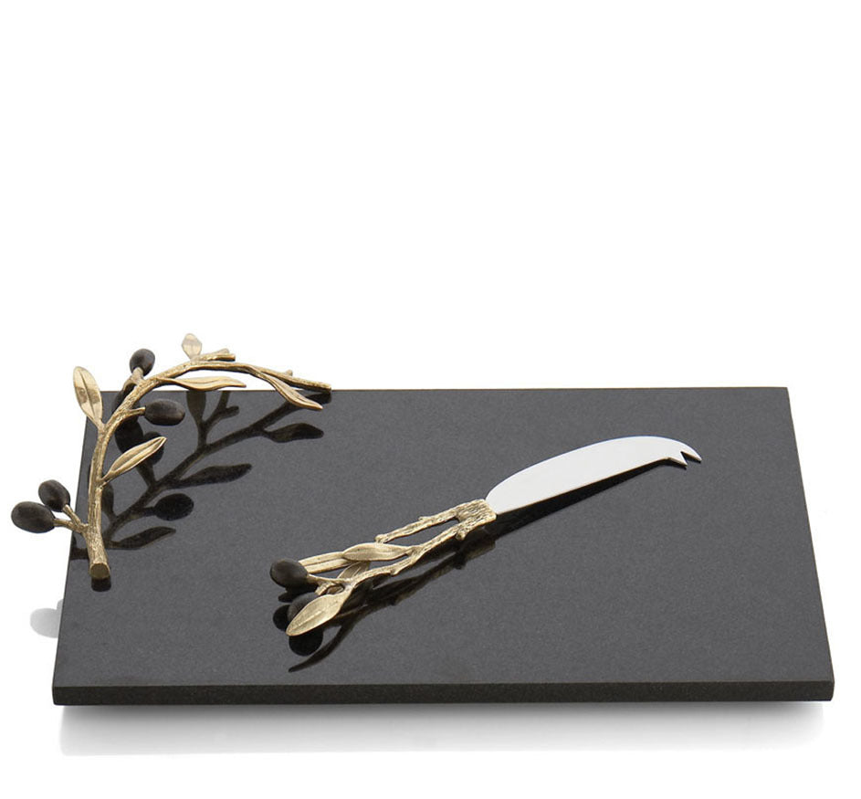 Olive Branch Cheese Board with Knife