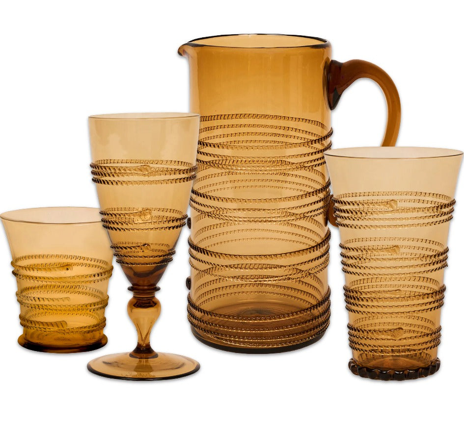 Ella Glassware Collection In Amber
