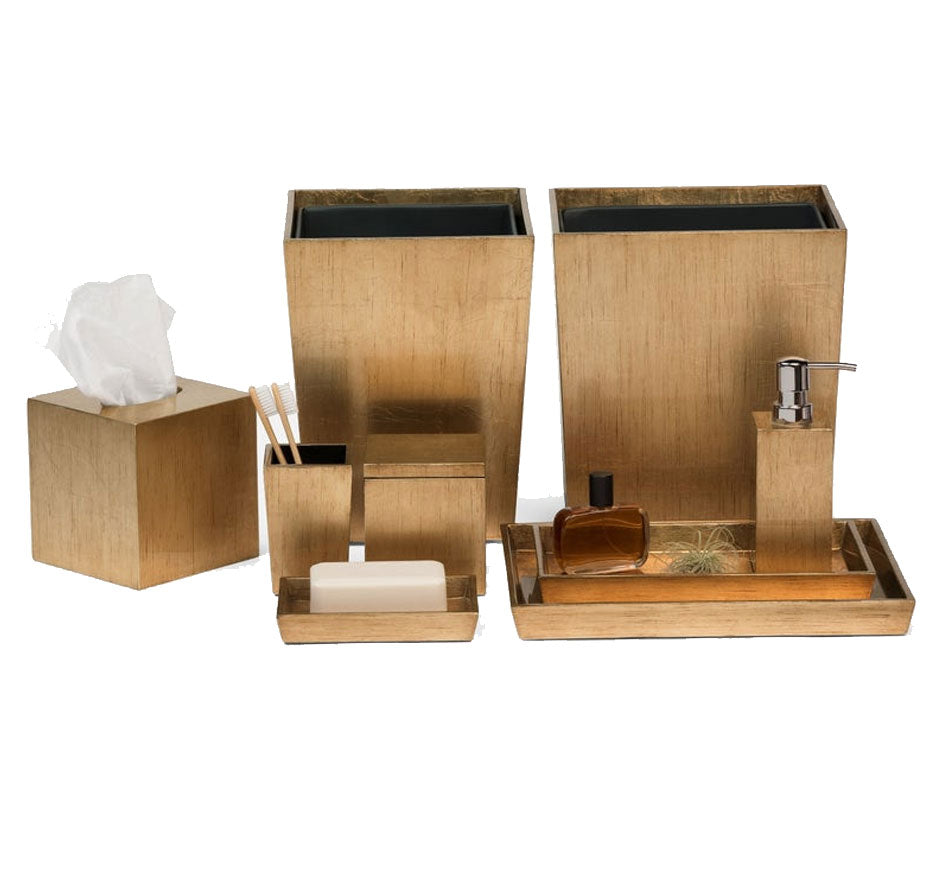Tanlay Bath Collection in Antiqued Gold Silver Leaf