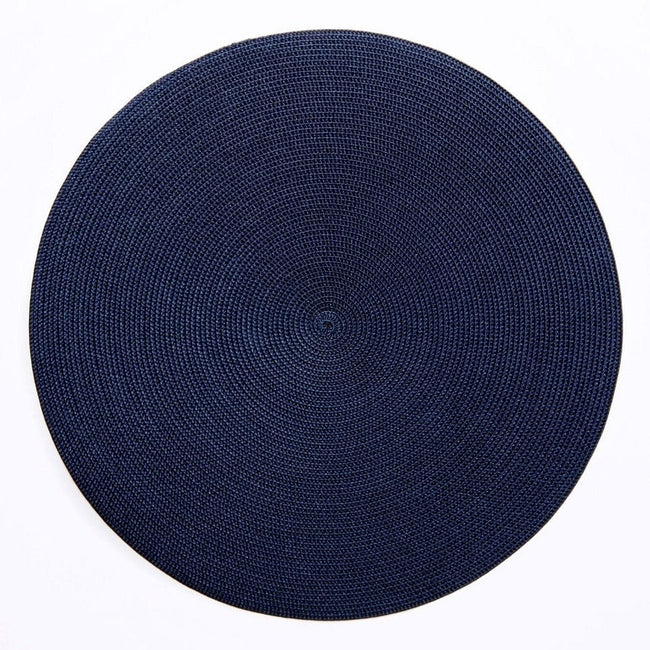 Linen Finish Round Mat Collection (Set of 4 Available in 20 Colors)