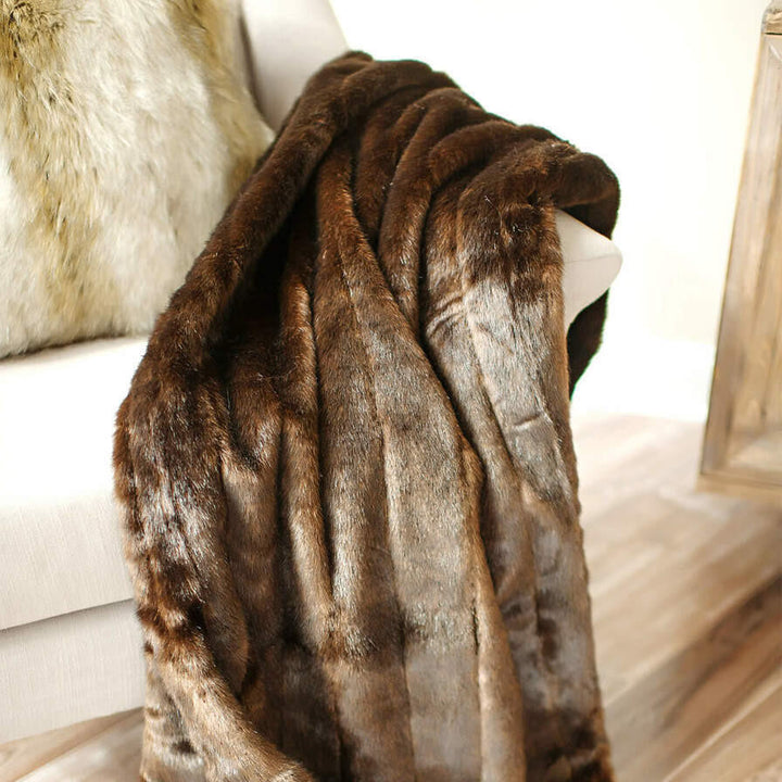 Signature Sable Faux Fur Throw