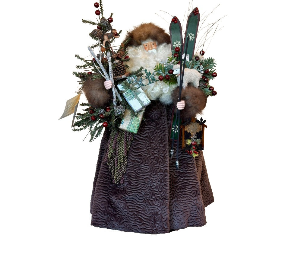 Persian Lamb Santa in Brown