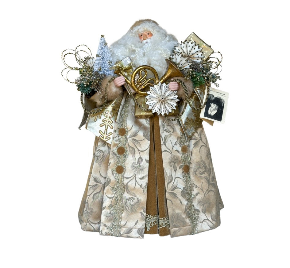 Glitzy Gold Santa