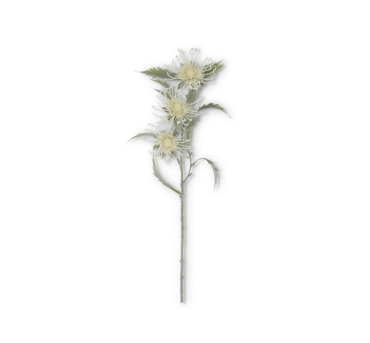 3 Head Flocked Thistle Stem