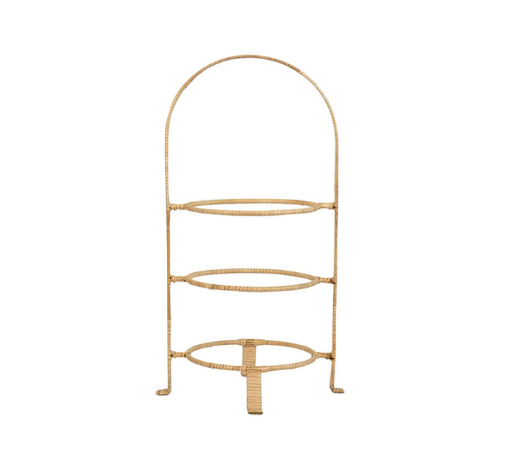 Provence Rattan Triple Tiered Server - Whitewash