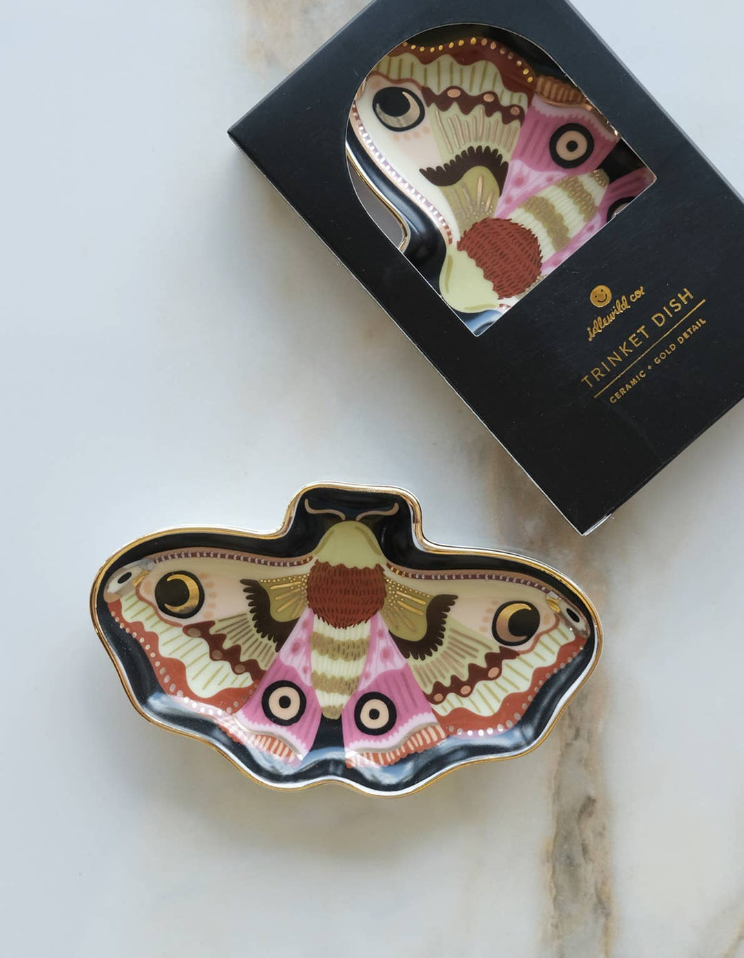 Moon Moth Porcelain Trinket/Dice Dish