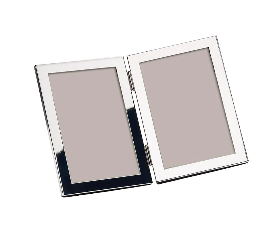 Classic Silver Plated Double Photo Frame