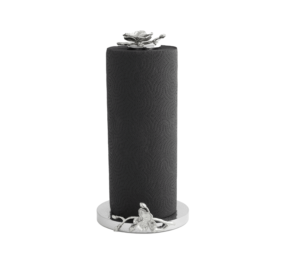 White Orchid Paper Towel Holder