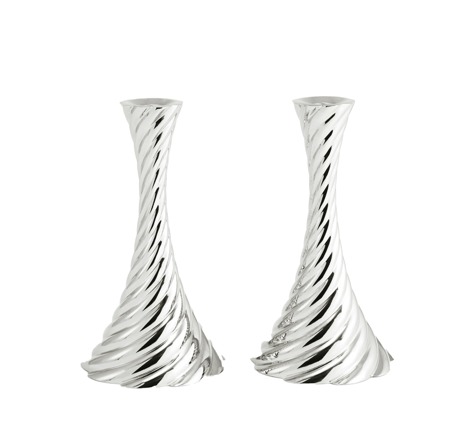 Twist Candleholder in Platinum