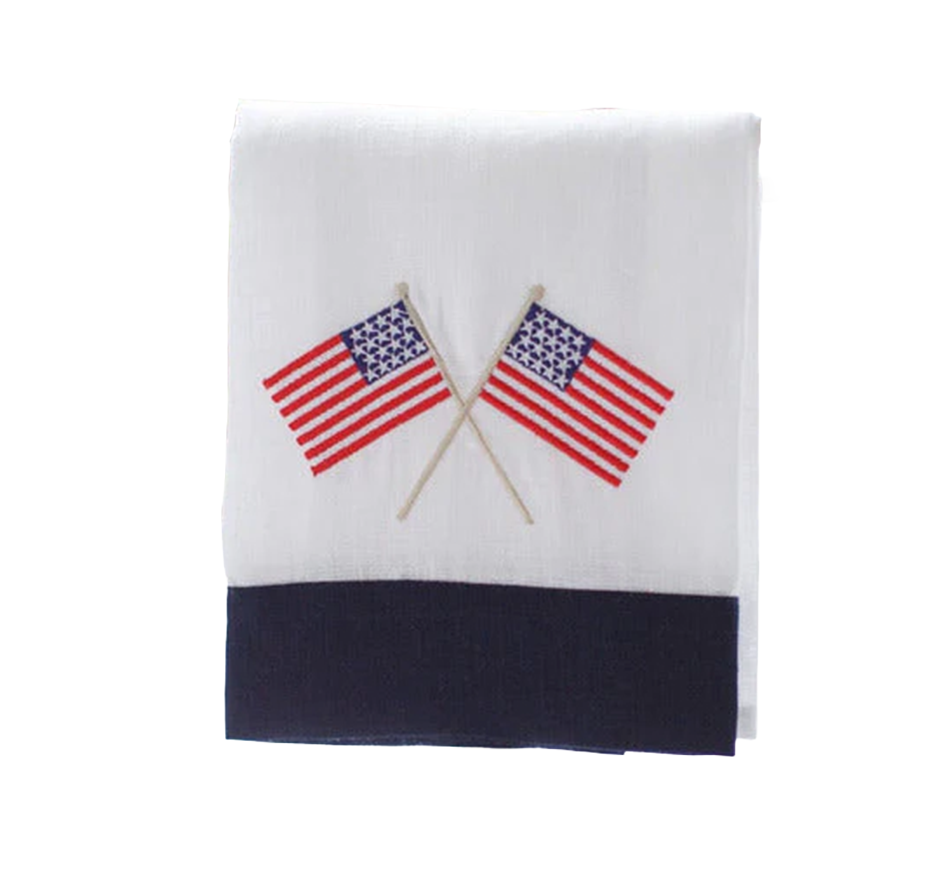 American Flags Linen Towel