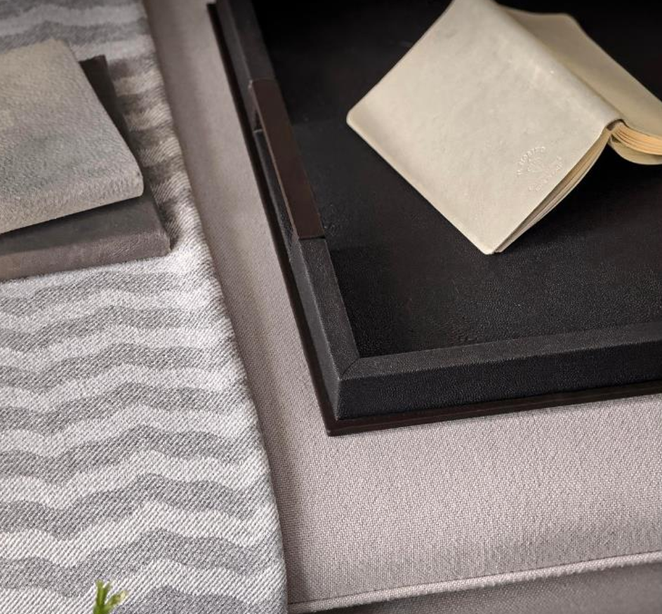 Large Anthracite Shagreen Tray