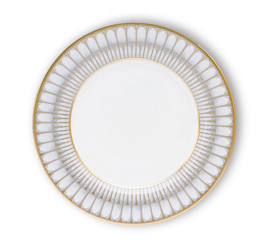Arcade Dessert Plate in Grey/Gold