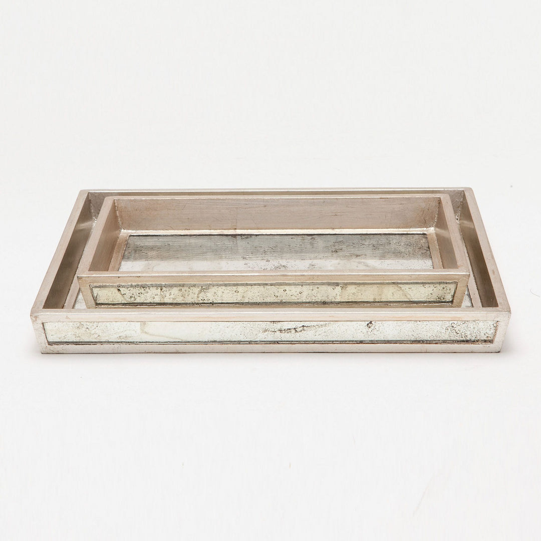 Atwater Tray Set in Antique Silver