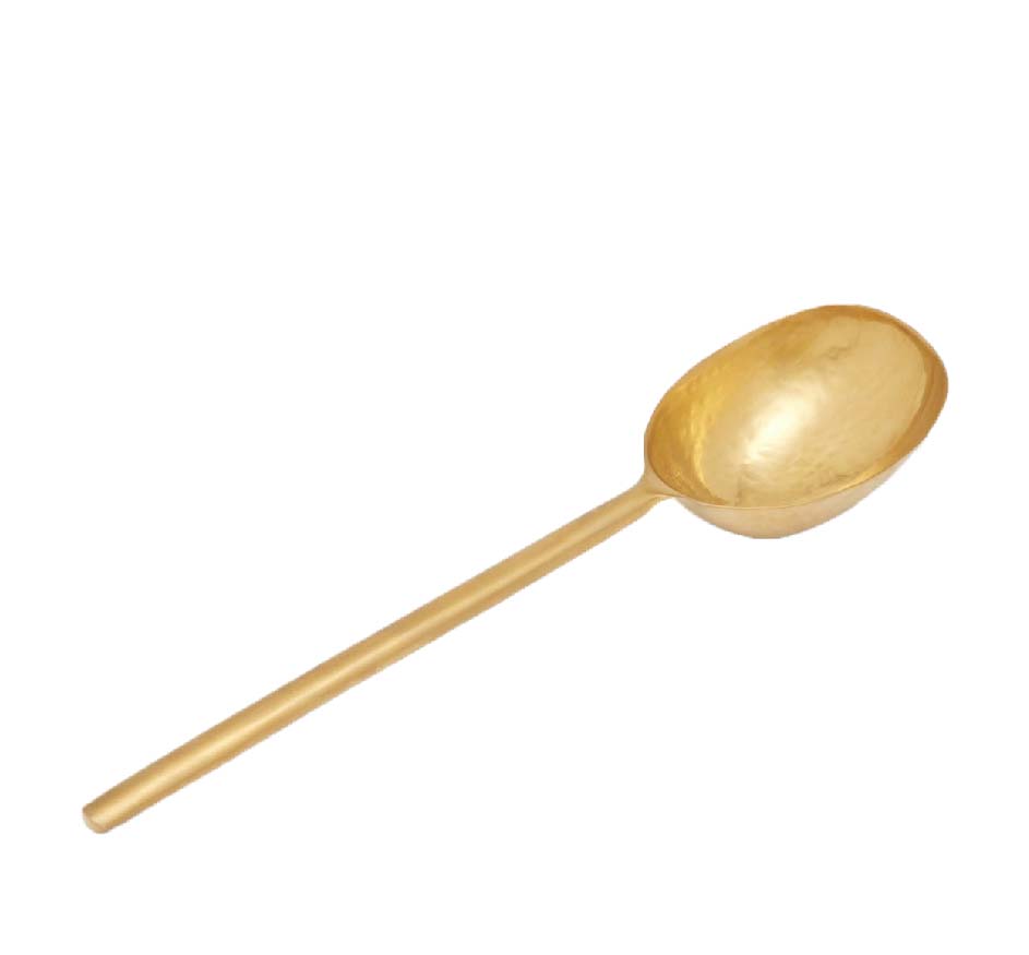 Jupiter Large Matte Gold Serving Spoon