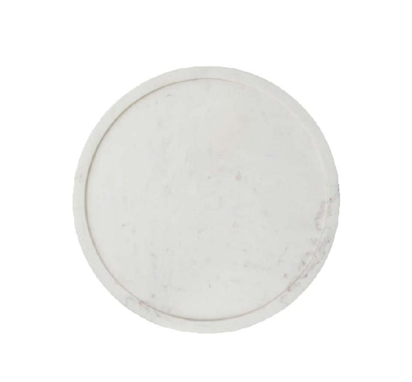 Portia Lazy Susan in White Marble