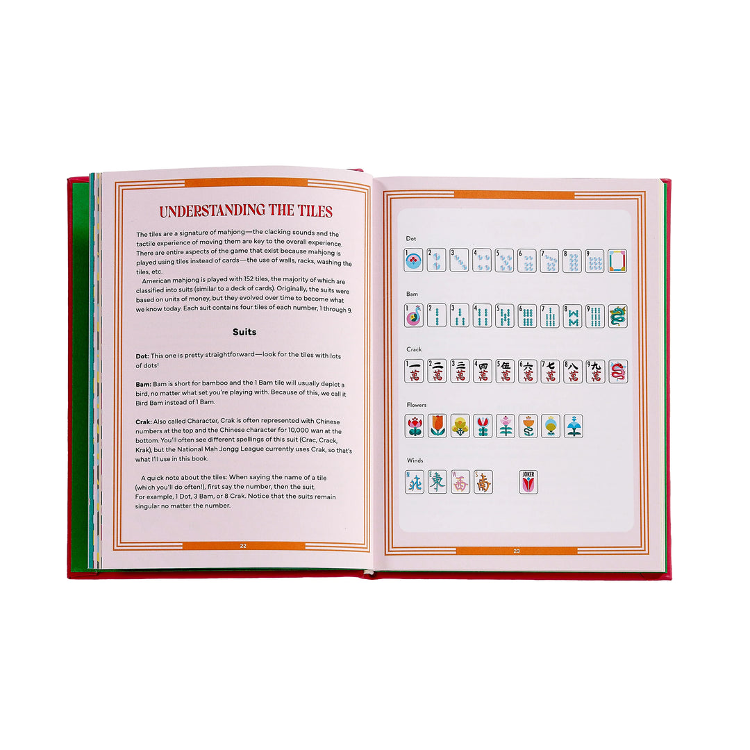 Play Mahjong Pink Leather Book